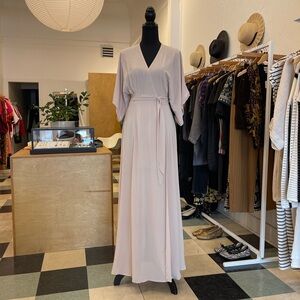 Reformation Winslow Wrap Dress in Champagne size S